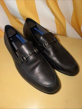 Vince Camino men’s 13M black leather horsebit  loafers